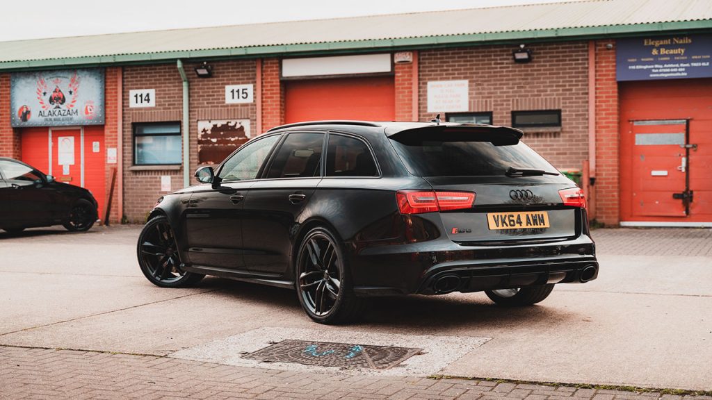 exterior shot of an Audi rs6 after ceramic coating in kent